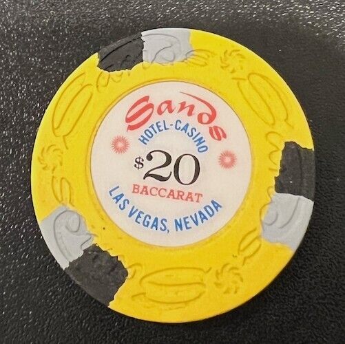 Obsolete Sands, Las Vegas $20 Non oversized Baccarat chip ** RARE **