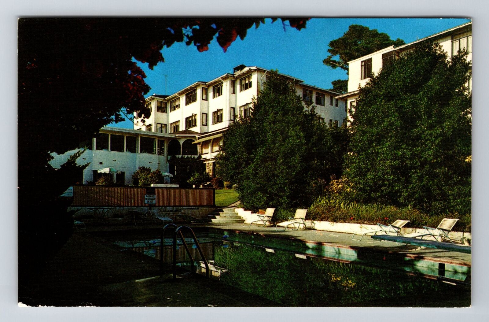 Carmel-By-The-Sea CA-California LaPlaya Hotel Pool Antique Vintage Postcard