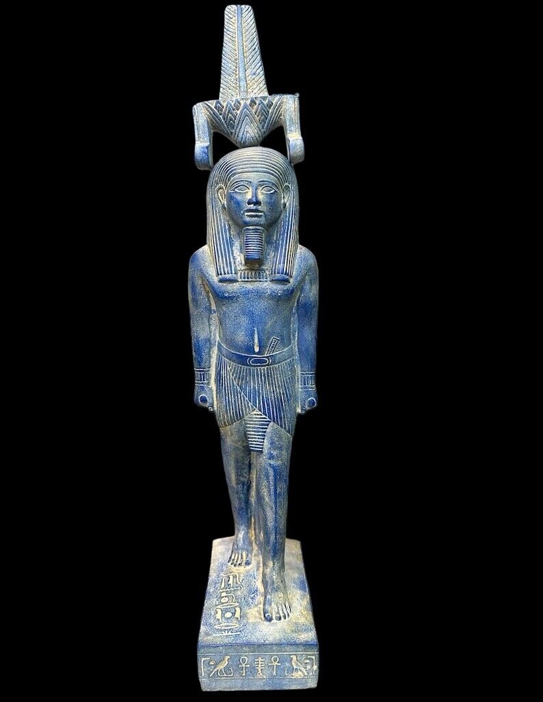 RARE ANTIQUE ANCIENT EGYPTIAN Nefertum Statue Heavy Stone Sculpture Handmade