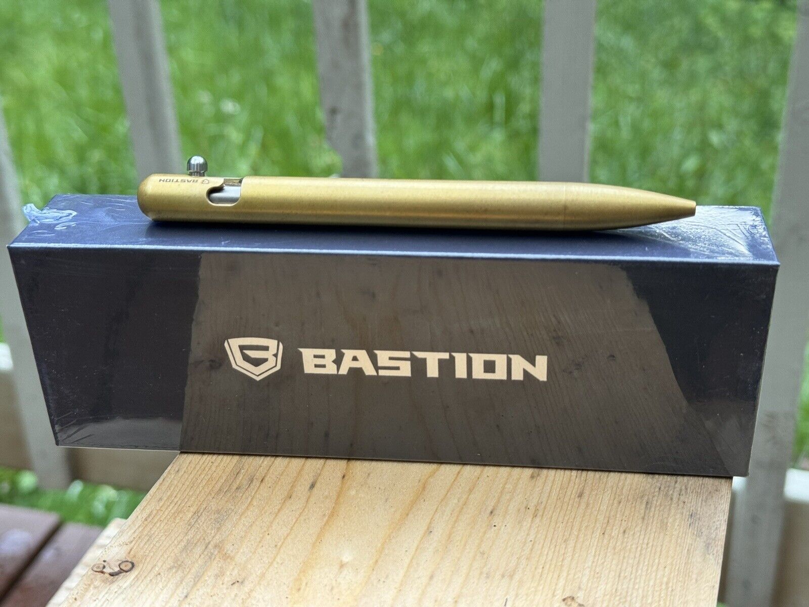 Bolt Action Pen Bastion Luxury Executive Office Fine Ballpoint - Brass - NIB