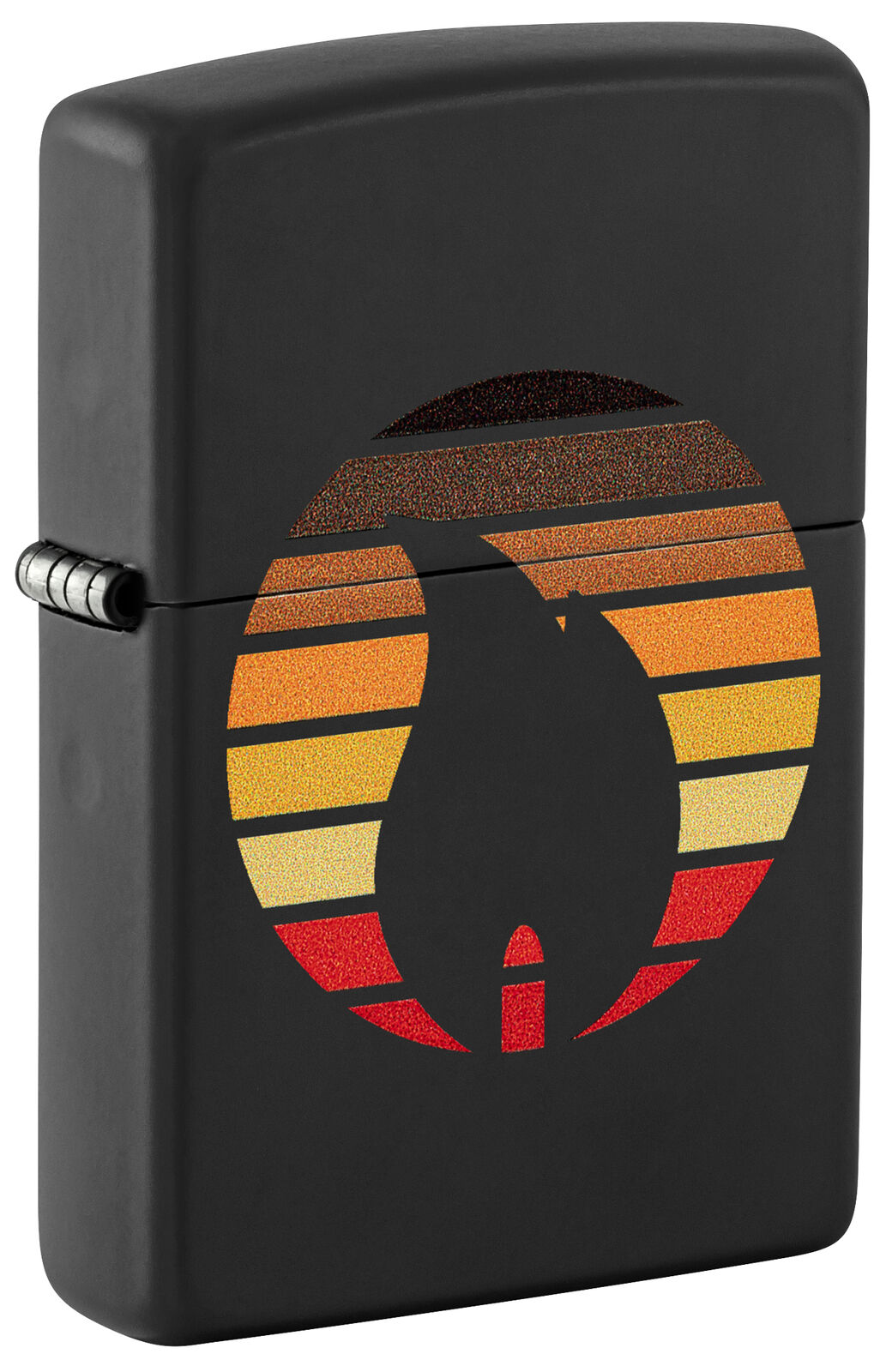 Zippo Colorblock Zippo Design Black Matte Windproof Lighter, 46168