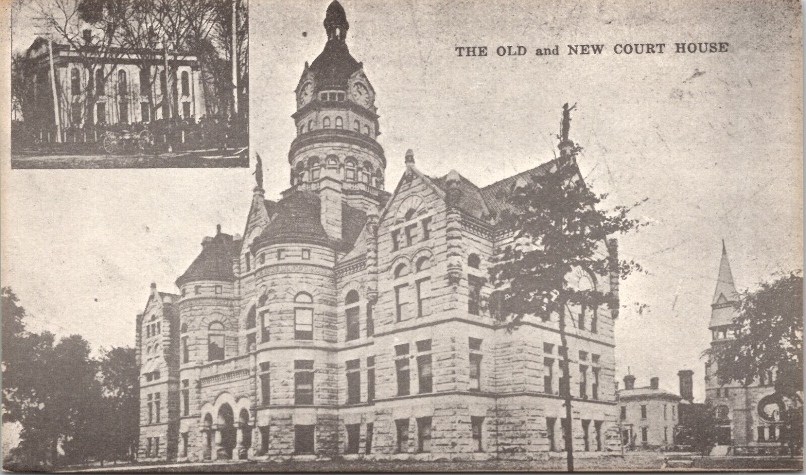The Old and New Court House Vintage Postcard Spc9