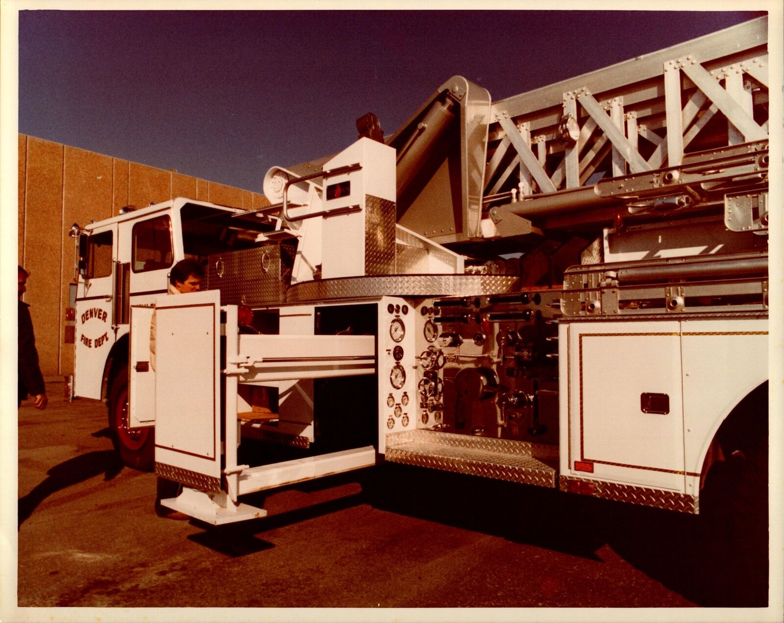 Original Sutphen Corp. Firefighting Apparatus Photo Denver Fire Truck Close Up 