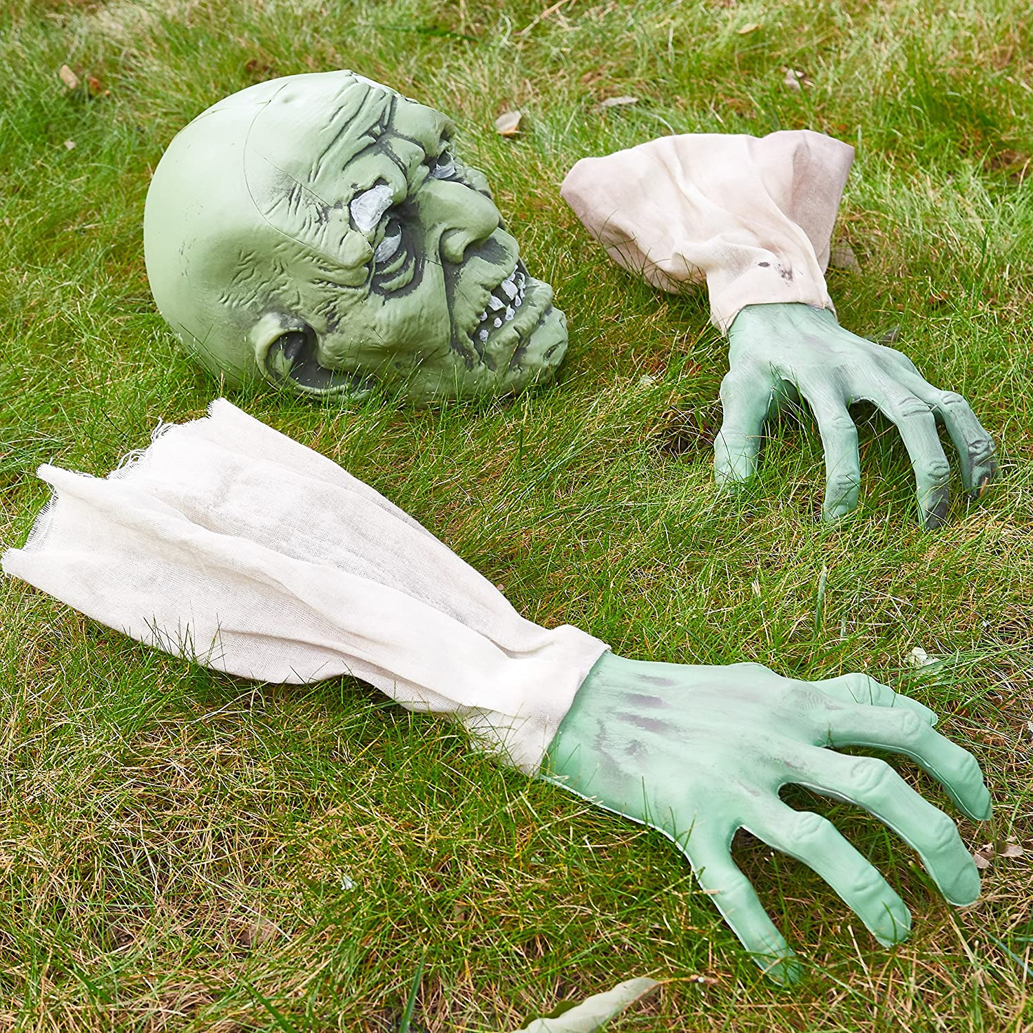 Halloween Zombie Face & Arms Lawn Stakes Groundbreaker Decoration - the Best Out