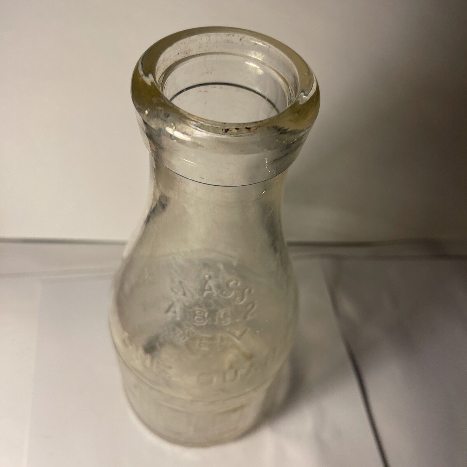 Vintage Glass H.P. Hood Milk Bottle Boston, MA