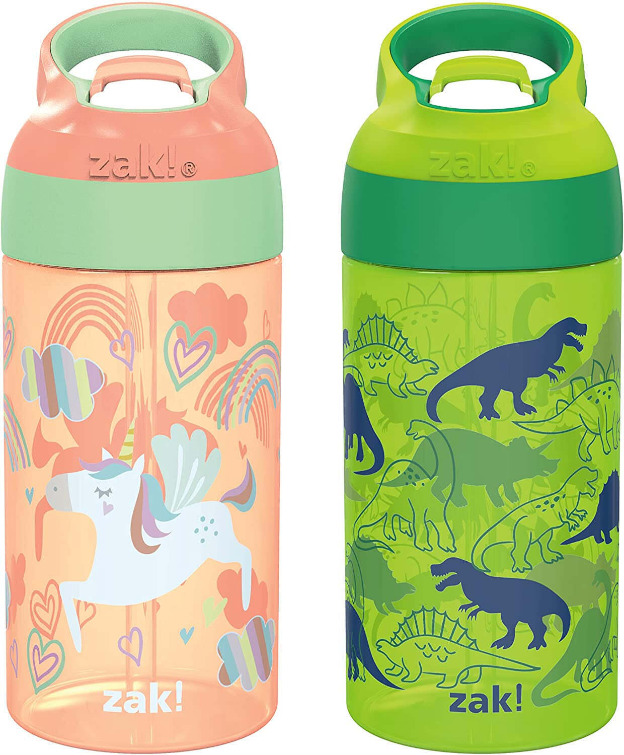 16Oz Riverside Beach Life Kids Water Bottle with Straw and Built in Carrying Loo