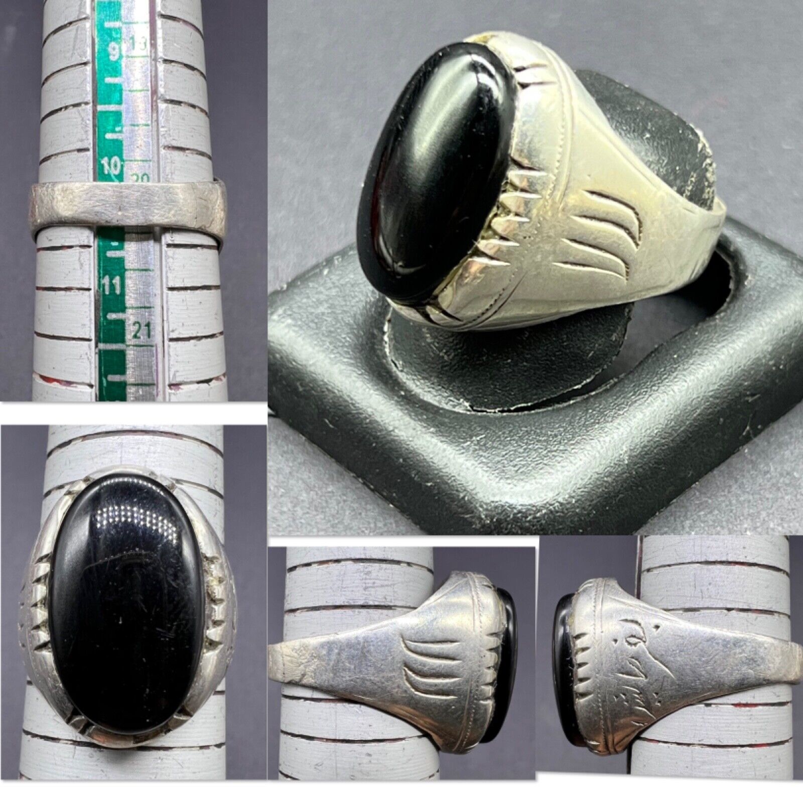 A Very Authentic Old Ancient Yemeni Agate Pure Sliver Unique Ring From Afghanist