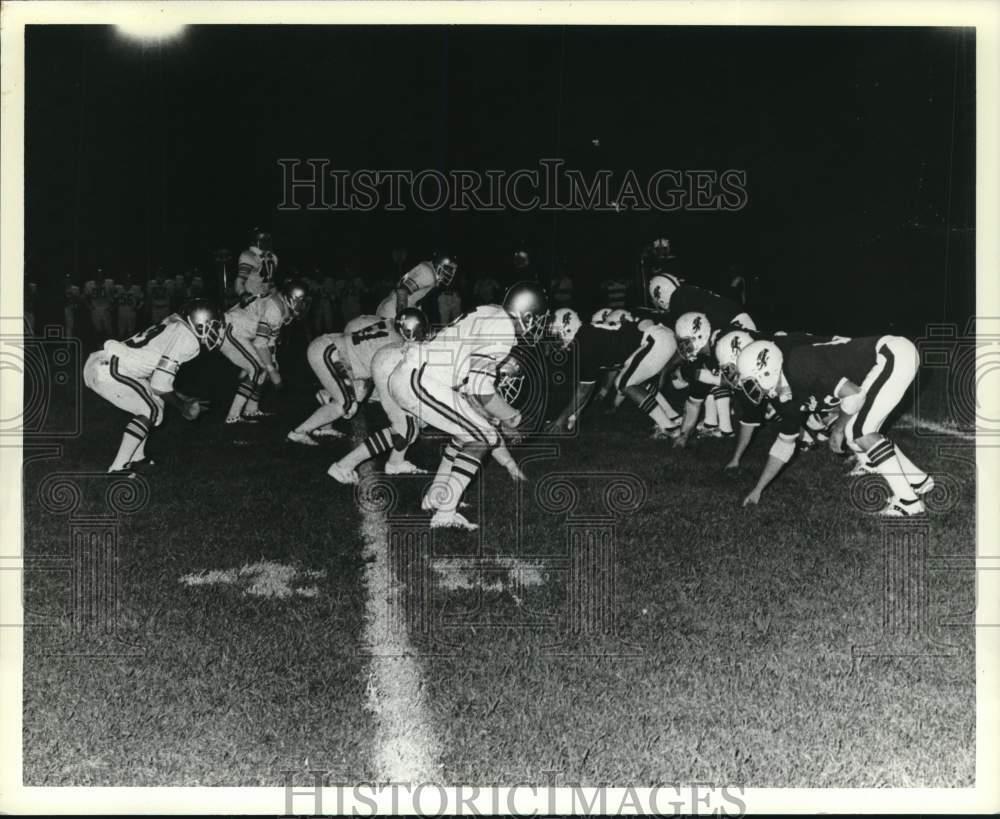 1979 Press Photo Wagner College Football Night Game Action