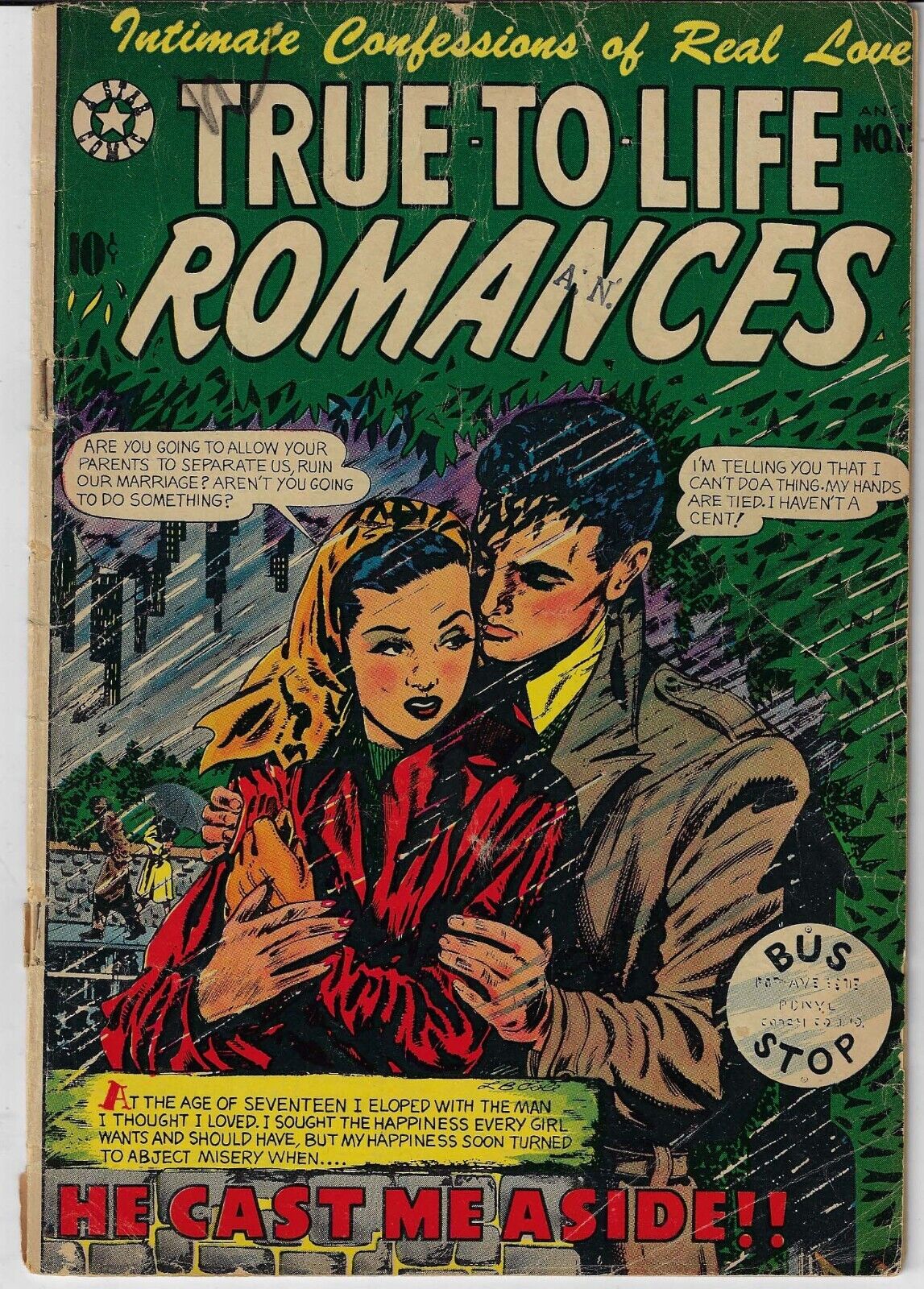 TRUE TO LIFE ROMANCES # 17 STAR PUBLICATIONS 1953 SCARCE L B COLE COVER