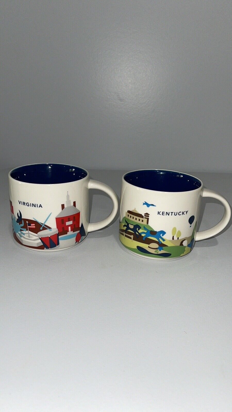 Starbucks Virginia and Kentucky mugs You are Here 2015 Collection