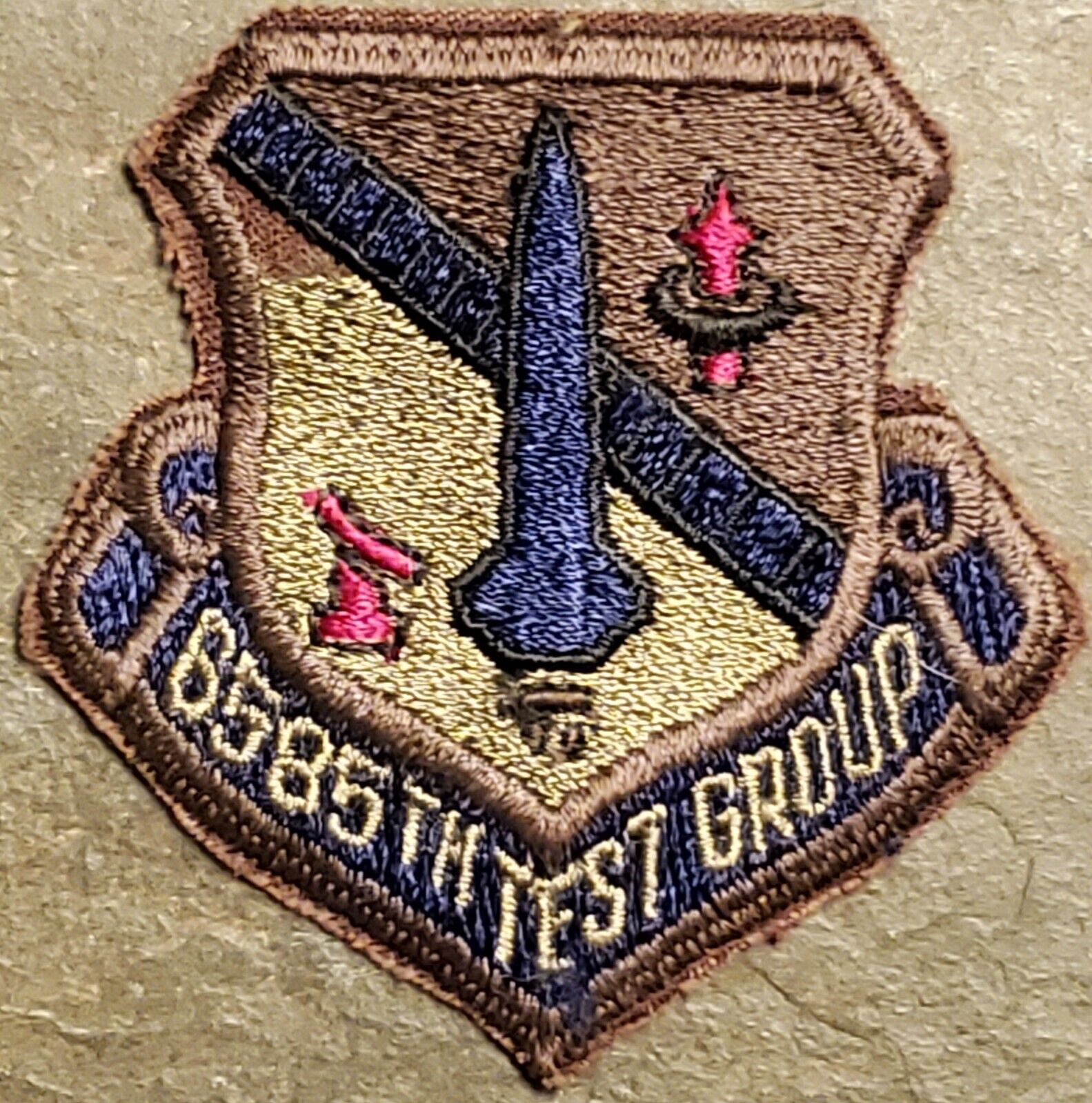USAF Air Force patch 6585th Test Group Subdued Vintage ORIGINAL HOLLOMAN AFB, NM