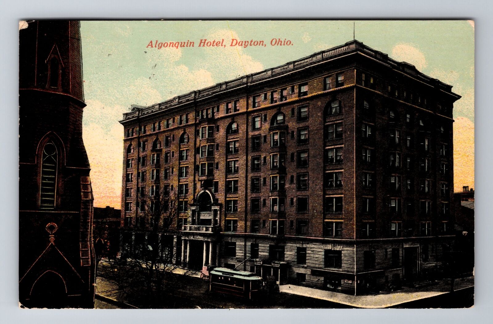 Dayton OH-Ohio, Algonquin Hotel, Advertising, c1914 Antique Vintage Postcard