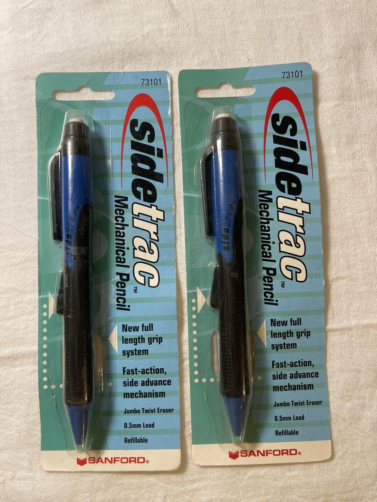 SANFORD Sidetrac Mechanical Pencils, 0.5mm, Lot Of 2, New (old Stock), Blue