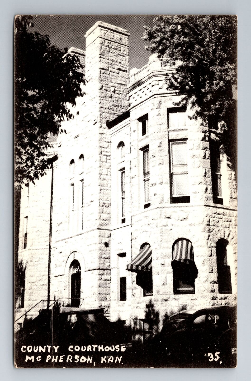 McPherson KS-Kansas, County Courthouse, Antique Vintage Souvenir Postcard