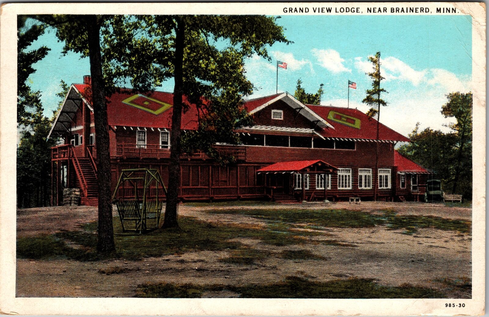 Brainerd MN-Minnesota, Grand View Lodge, Vintage Postcard