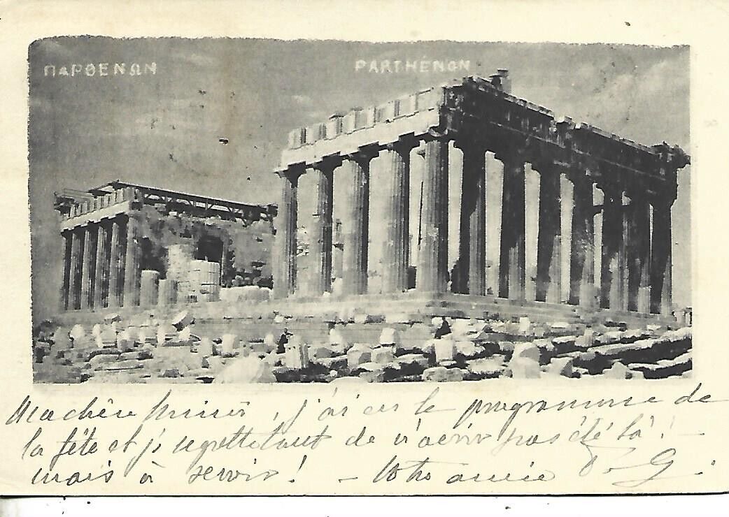 1901 GREECE ATHENS PARTHENON POSTAL STATIONERY CARD COVER
