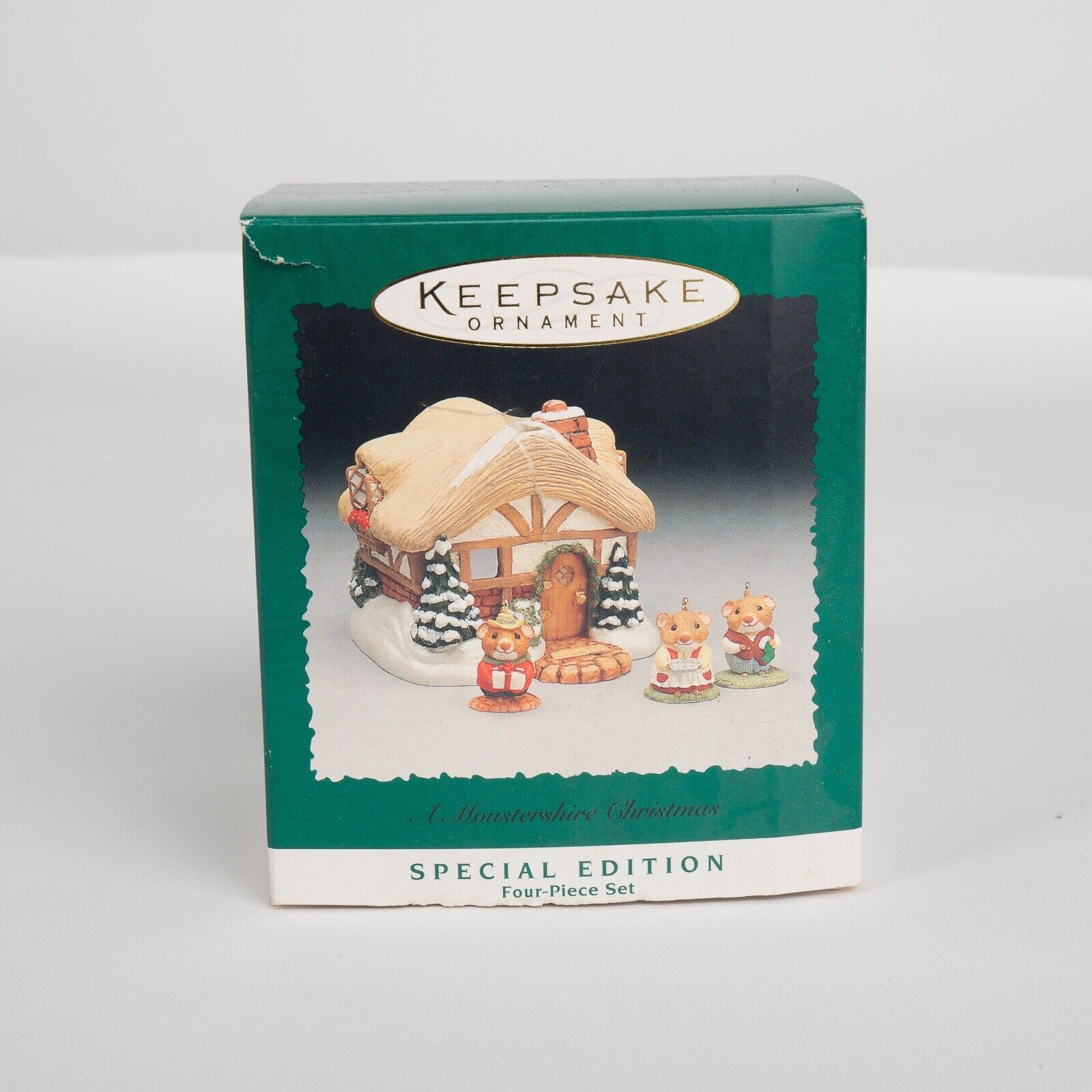 A Moustershire Christmas 4-piece Ornament Set 1995 Hallmark Keepsake