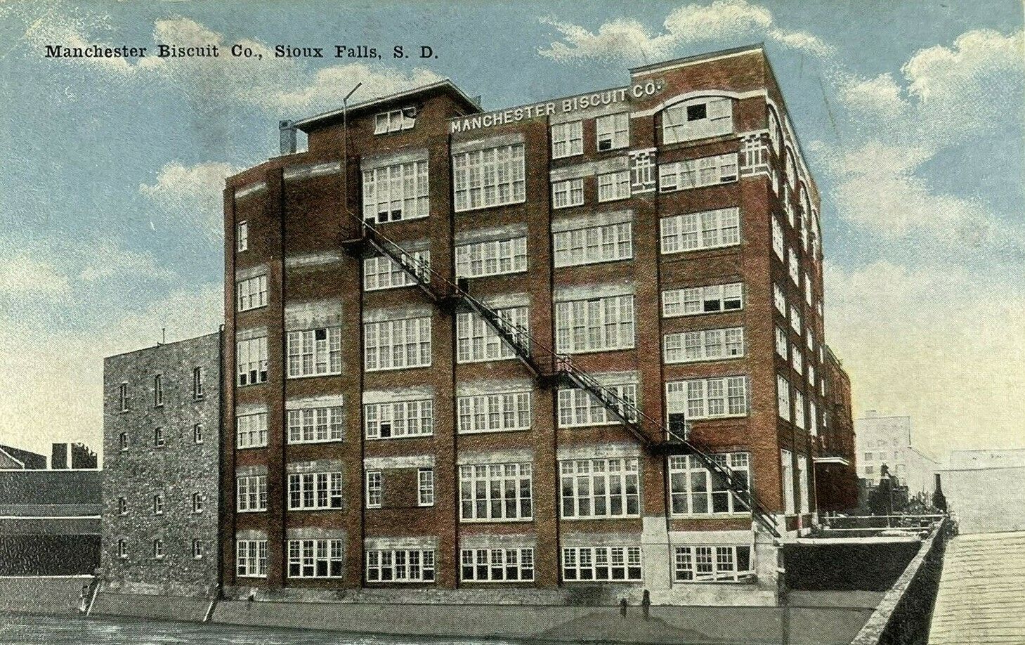 c.1919 Manchester Biscuit Company, Sioux Falls South Dakota SD Antique Postcard