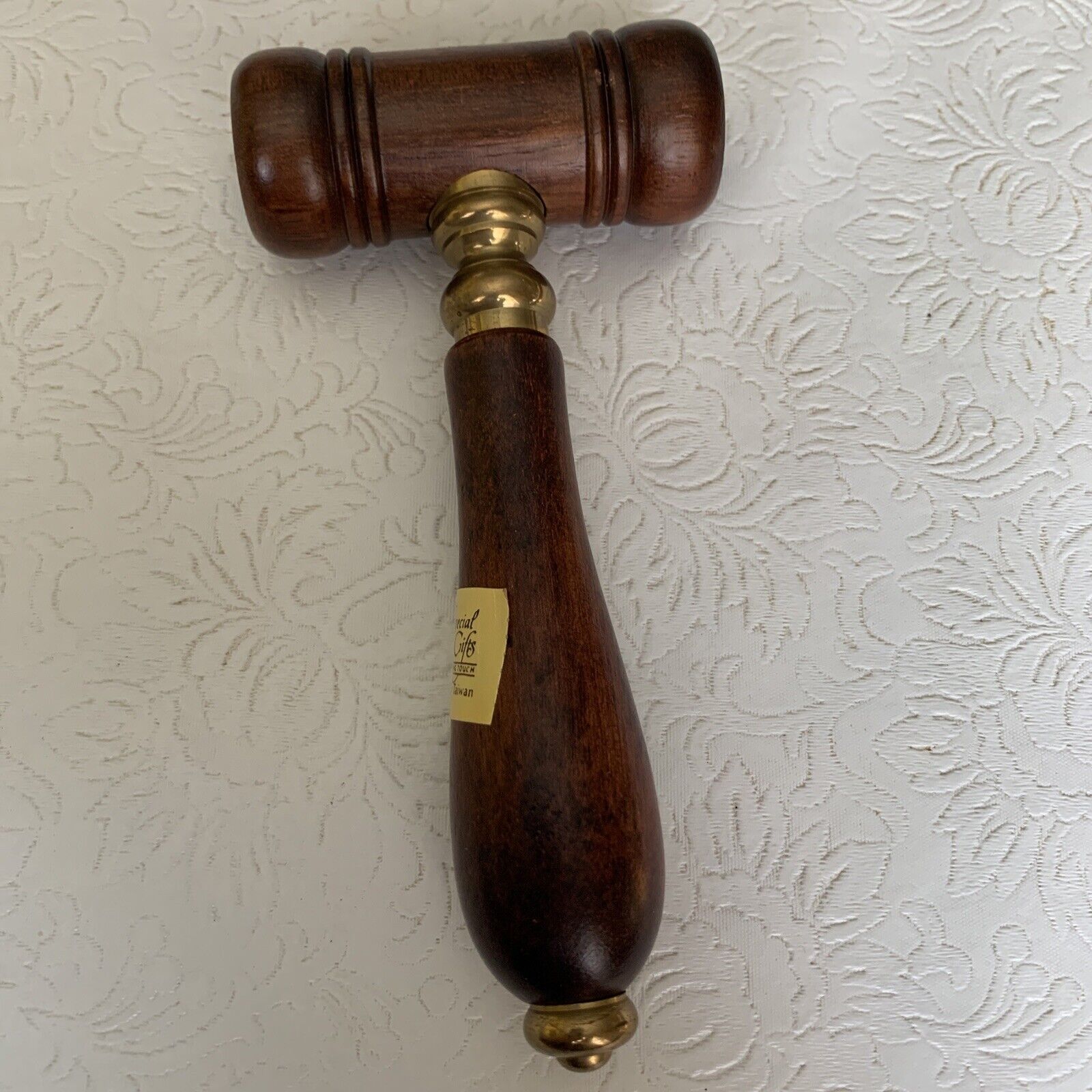 Crowning Touch Wooden & Brass Gavel - 6” - Never Used