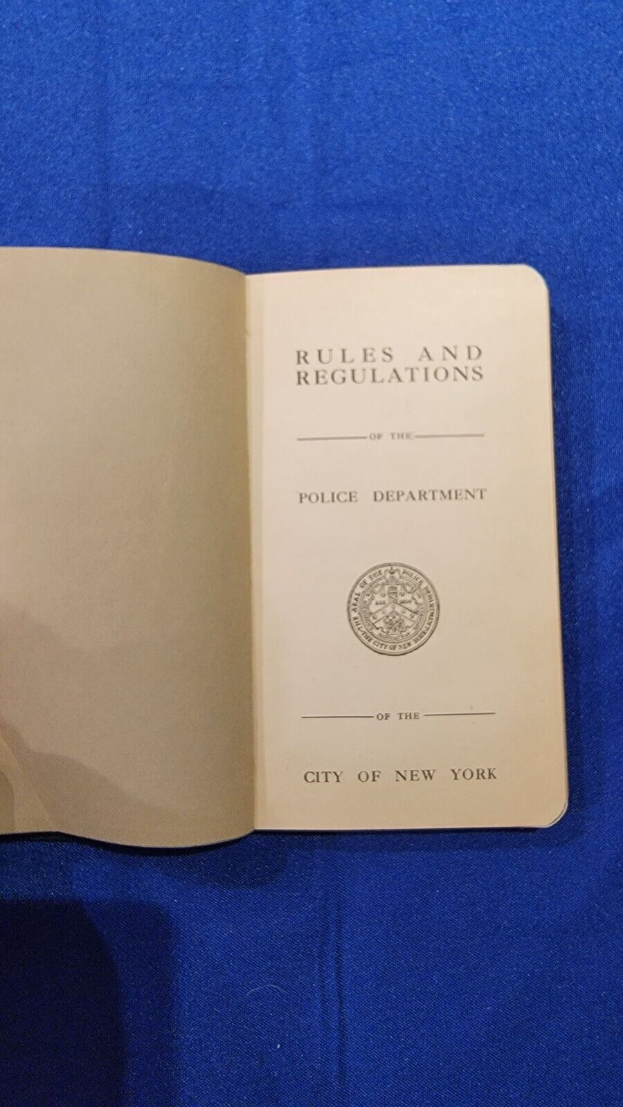 100 Year Old NYPD New York City Police Vintage Patrol Guide 1924 Antique Rules