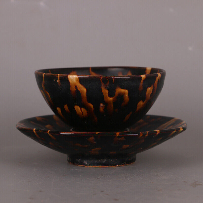 Song Jizhou Kiln Black Glazed Qu Bian Weathering Cup