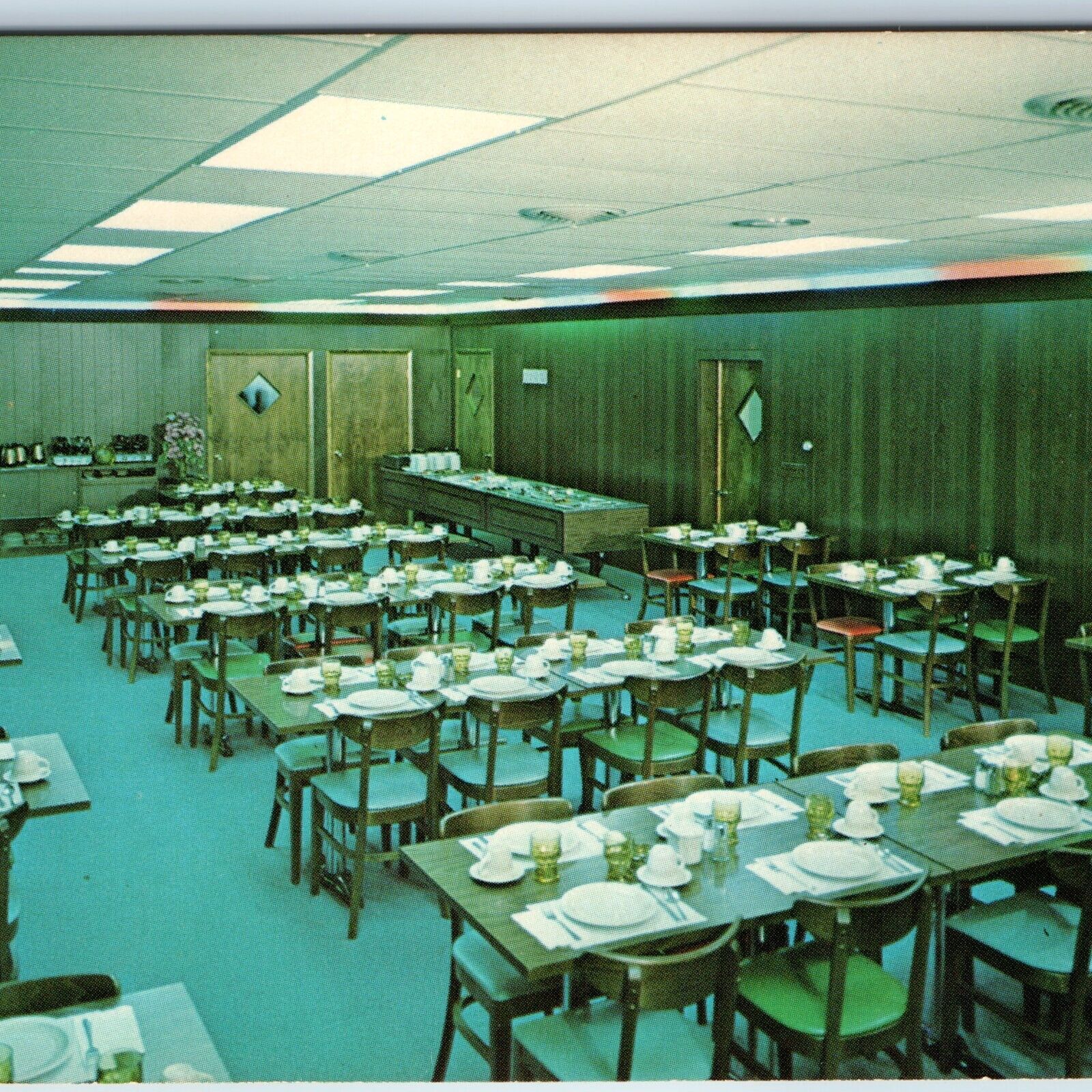 c1960s West Union, IA Humphry Café Rainbow Room Smorgasbord Bardach Oelwein A198