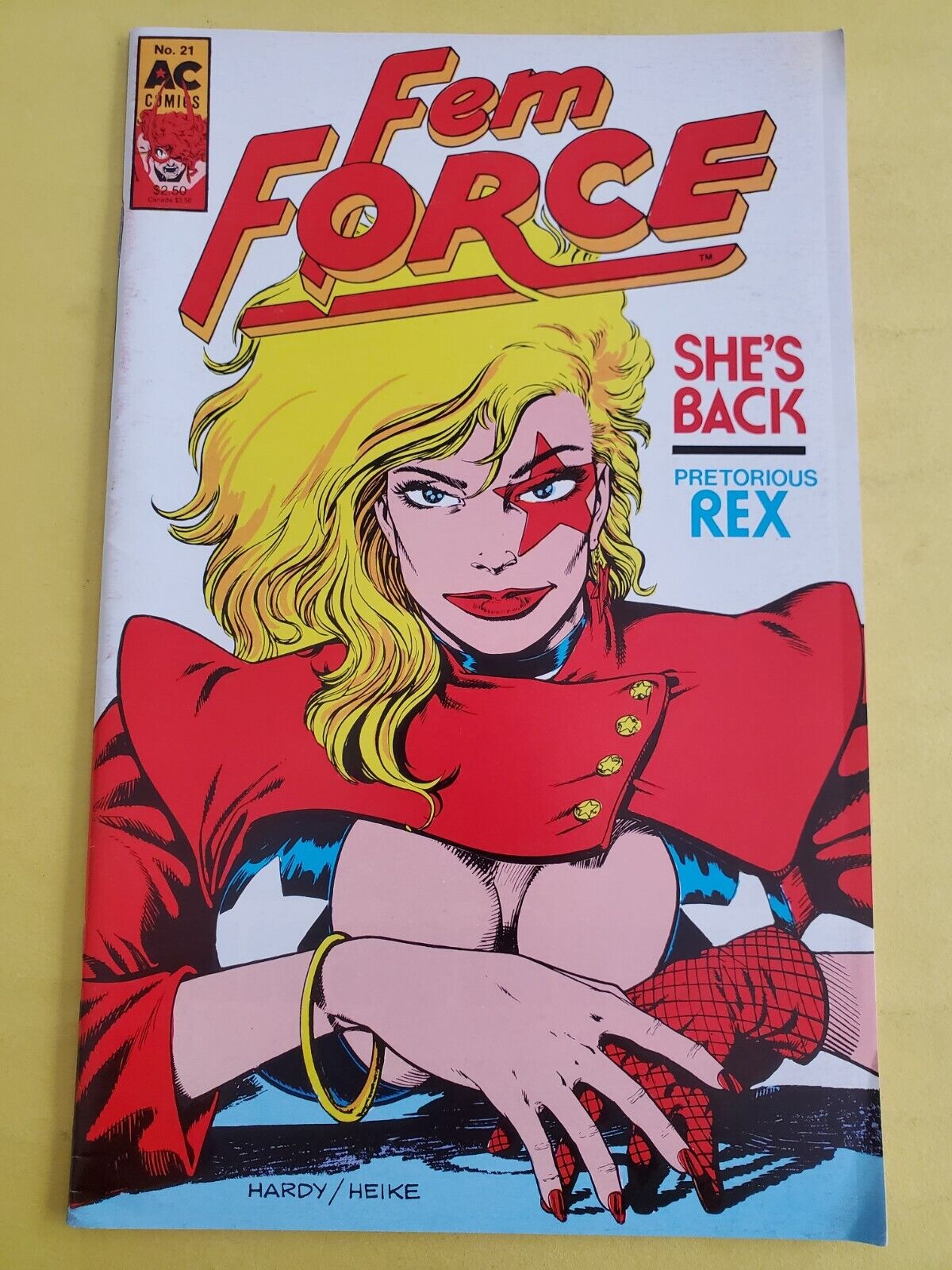FEMFORCE #21 NORMAN HARDY PRETORIOUS REX 1989 ac comics bad girl bill black