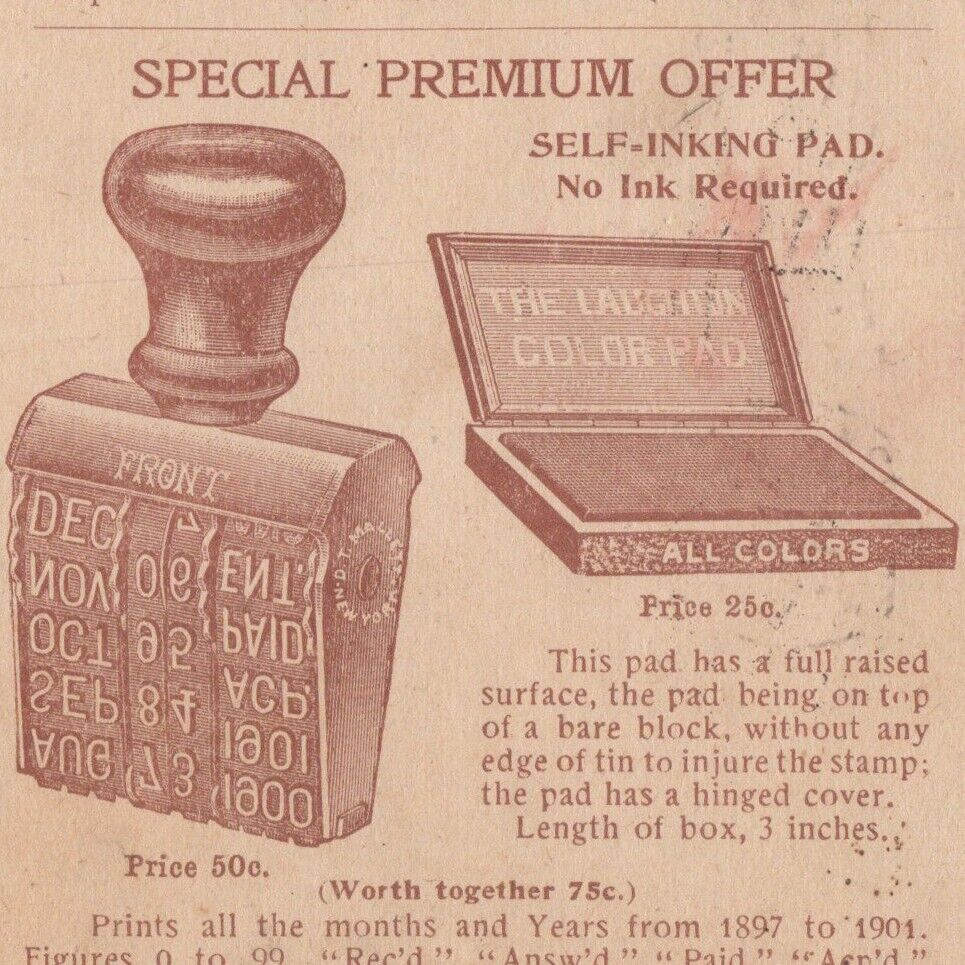 1897 Hardware Dealers Magazine Subscription Offer 271 Broadway New York City