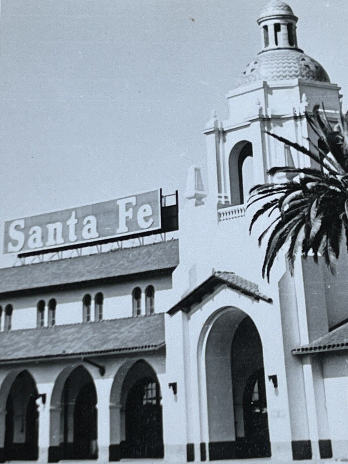 Vintage Photograph Train station Santa Fe San Diego, California Circa 1952 C1