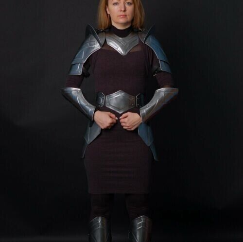 Christmas Medieval Princess of the war Female Metal for Armor Suit