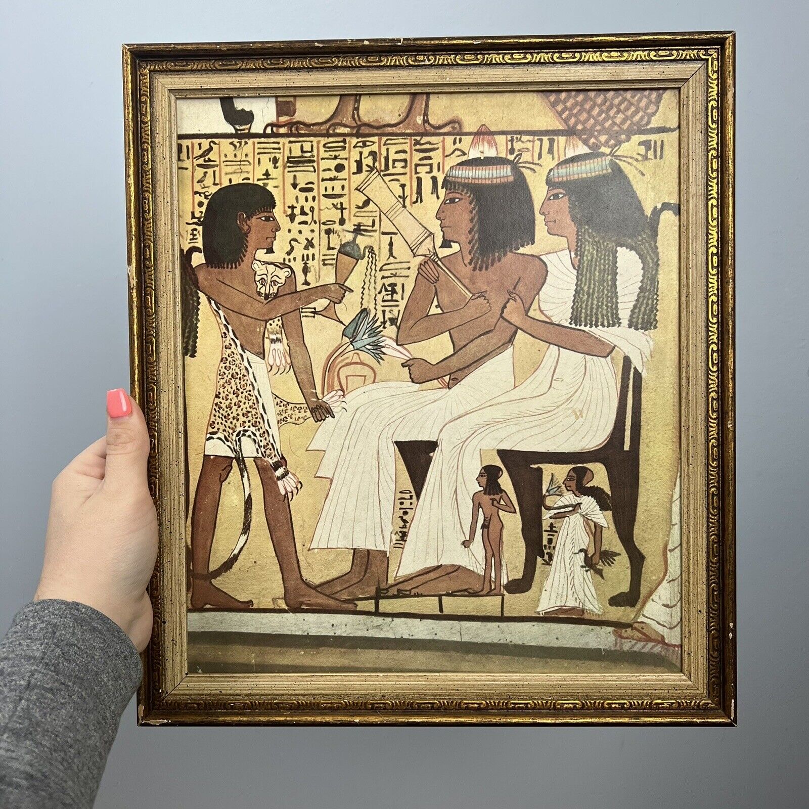 UNESCO Vintage Egyptian Wall Art Retired Library Art