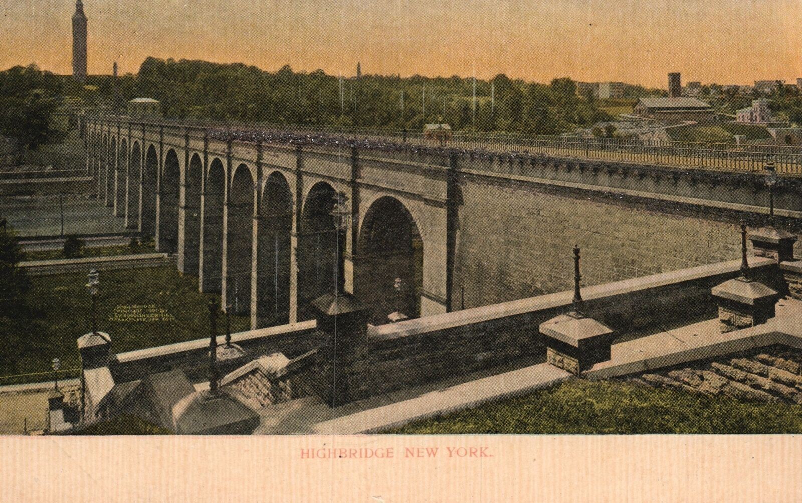 Vintage Postcard Highbridge Residential Neighborhood New York City New York NY