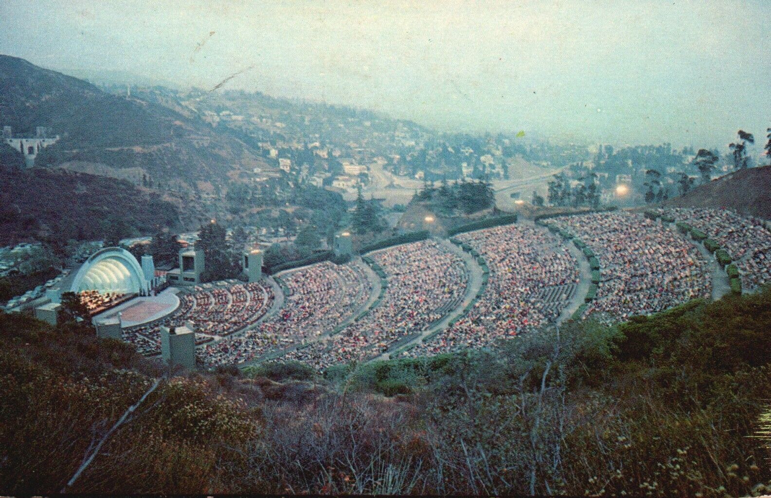 Postcard CA Hollywood Bowl Aerial View California Posted 1959 Vintage PC G6674