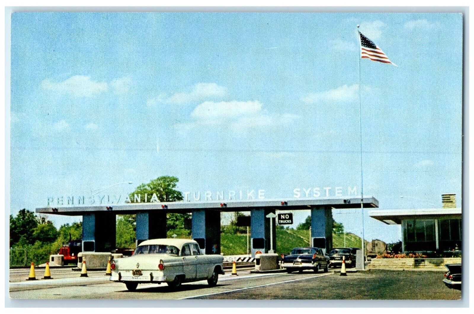 c1960 Toll Station World Most Scenic Highway Pennsylvania Turnpike PA Postcard