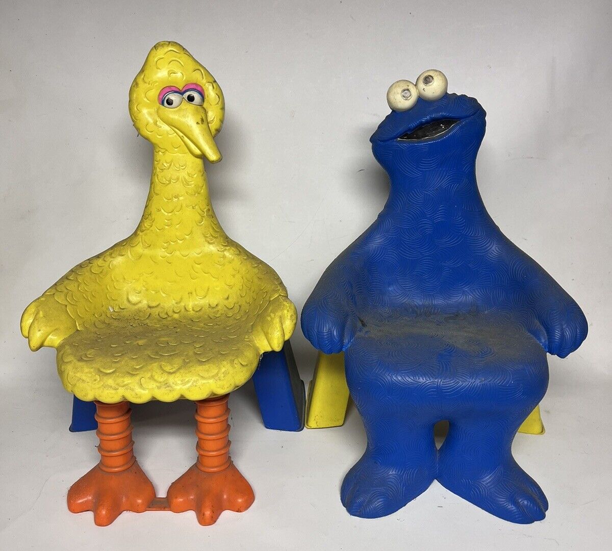 Vintage 1979 Knickerbocker Big Bird Cookie Monster Sesame Street Character Chair