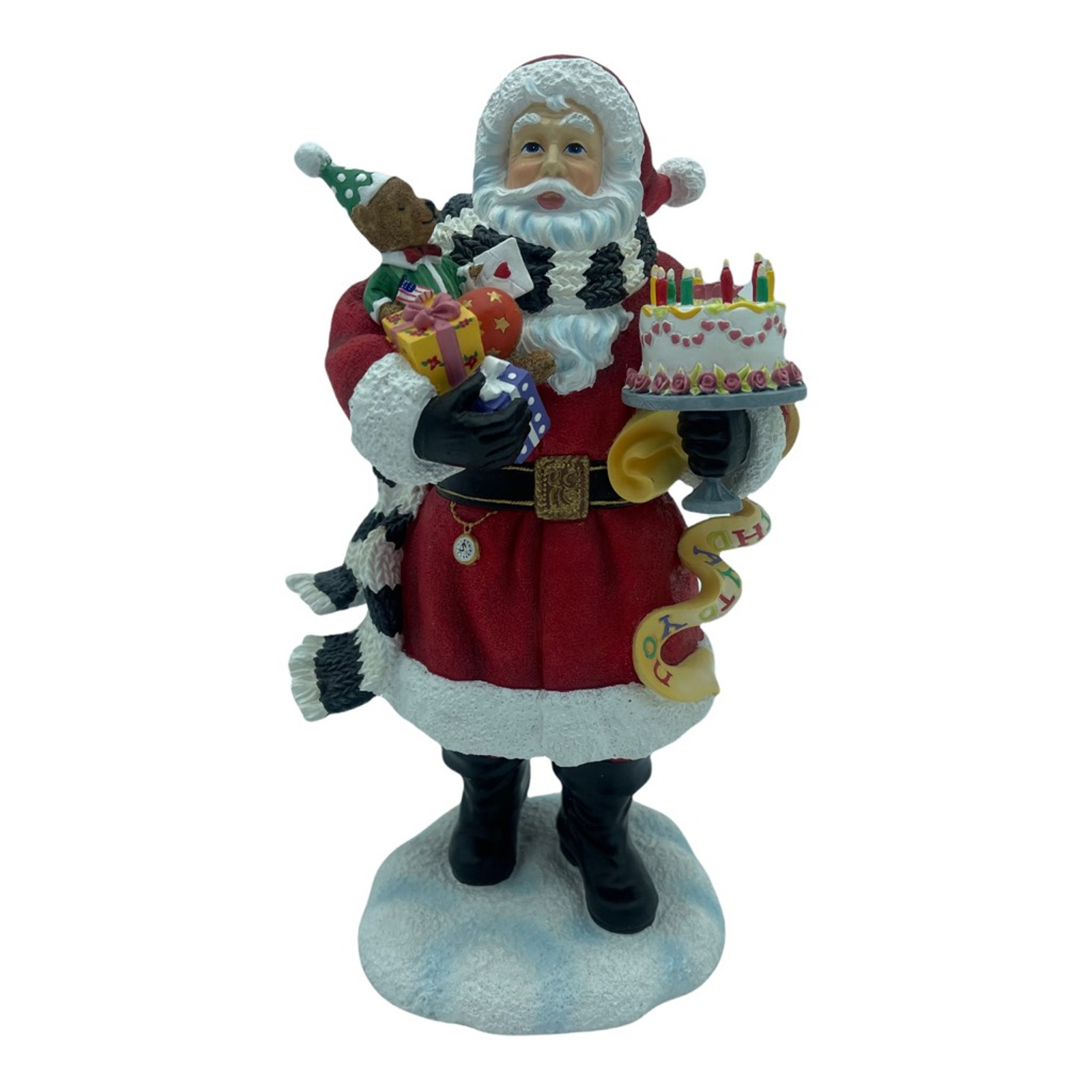2004 Pipka Collectibles Birthday Santa Figurine 2190/2300 Ceramic Red 8.5\
