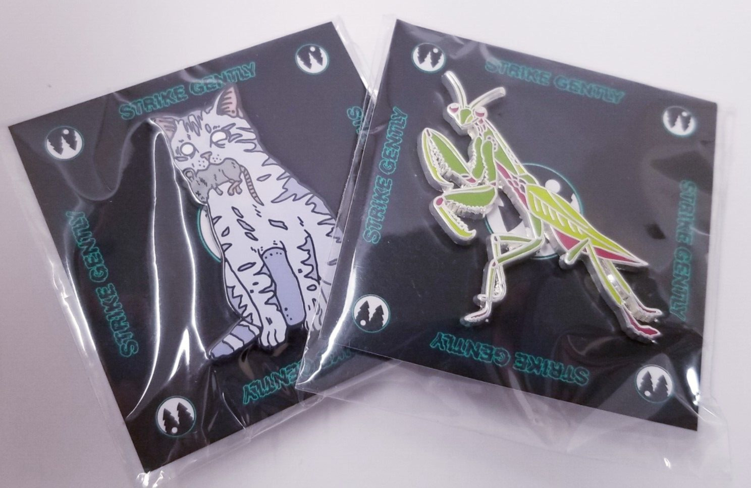 Strike Gently Cat & Mouse + Mantis Pins