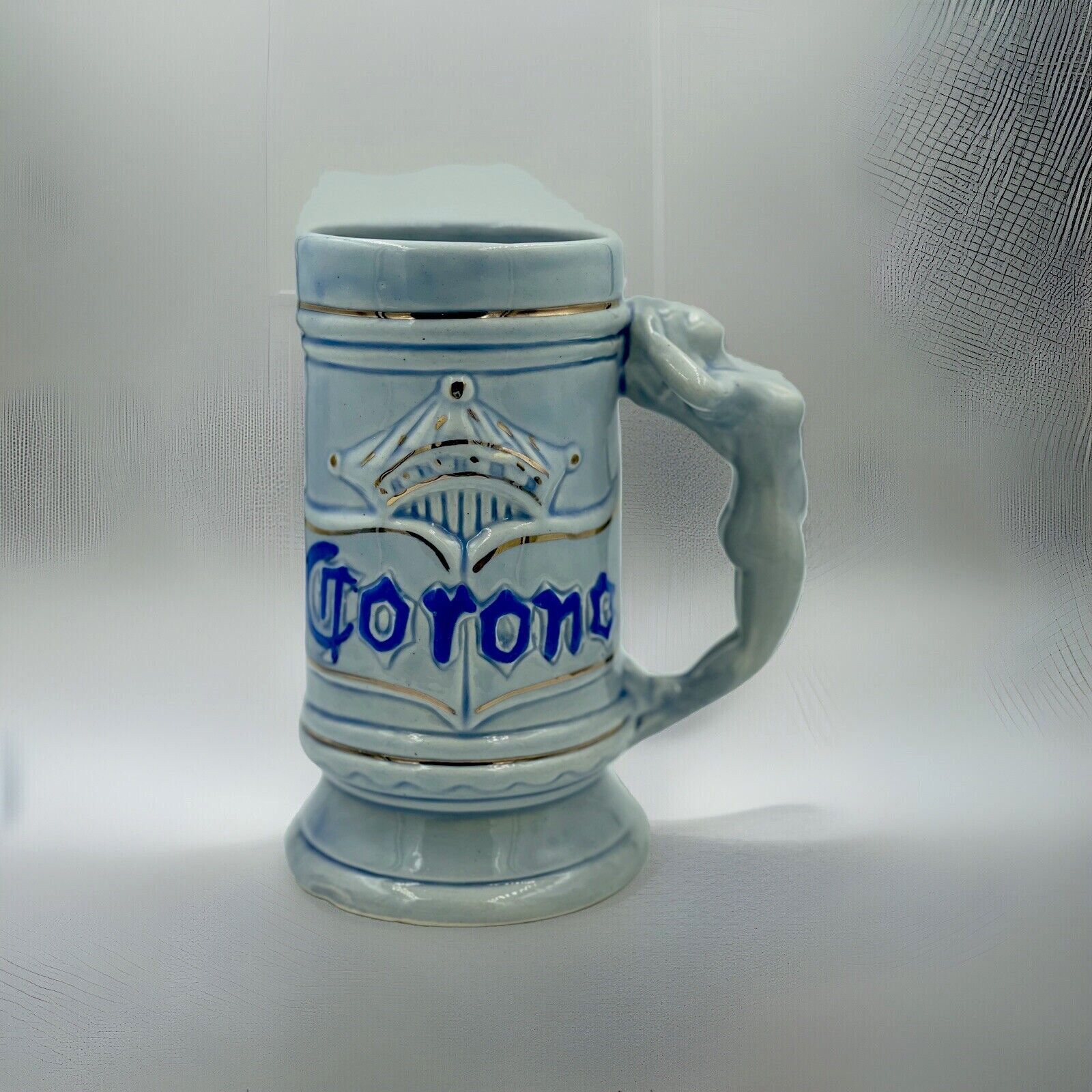 Corona Beer Stein Vintage Ceramic 1920\'s-1940\'s Art Deco Style , Mexico Ex Cond.