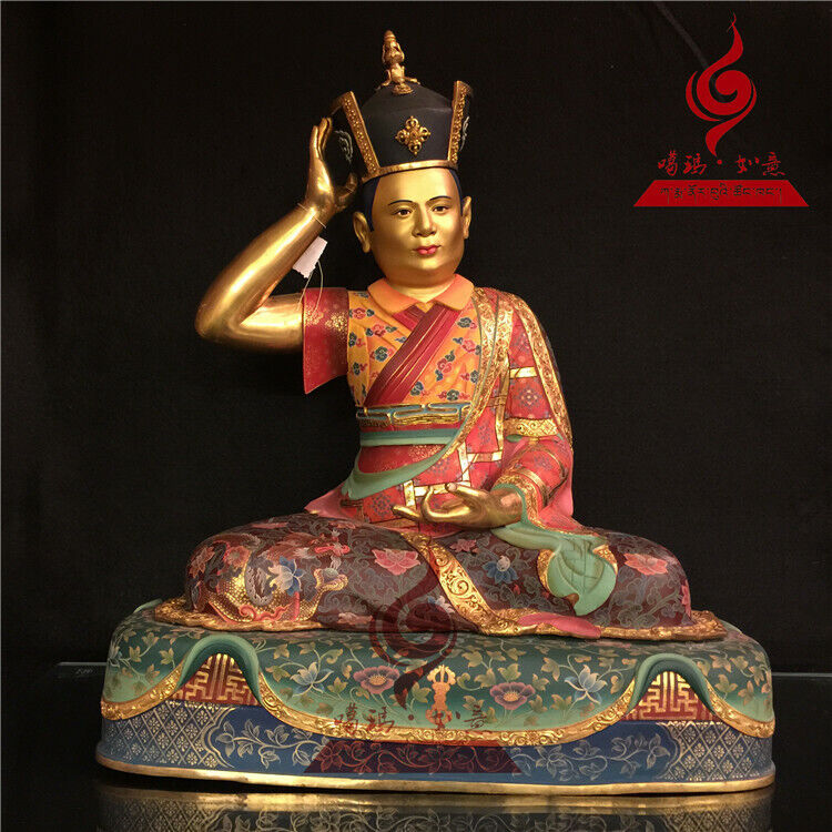 20'' Tibet Gyalwang Karmapa Guru Buddha Bronze Statue