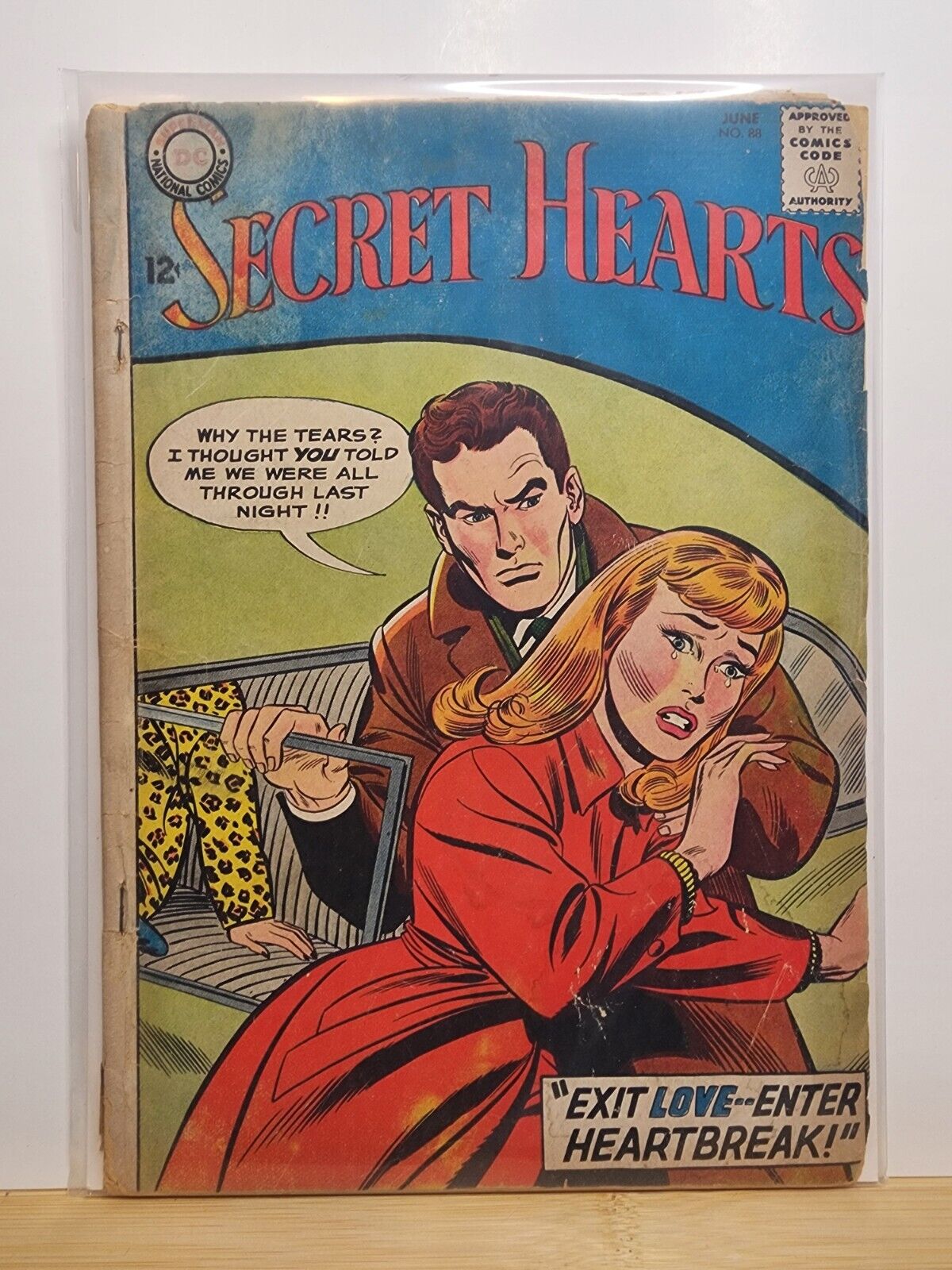 Secret Hearts #92 (1963) ~DC Comic Teen Romance ~ CRYING GIRL ROY LICHTENSTEIN