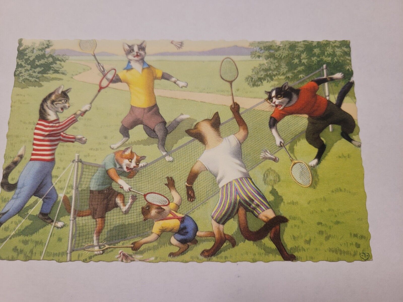 Vintage Alfred Mainzer Cats Badminton Battle 4891 Slightly Used Excellent Cond