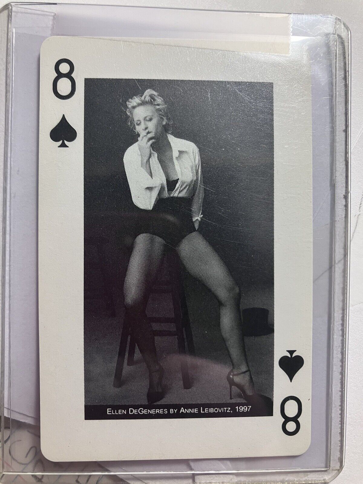 Ellen Degeneres by Anne Leibovitz 1997 VF Vanity fair Card - Eight 8 Of Spades