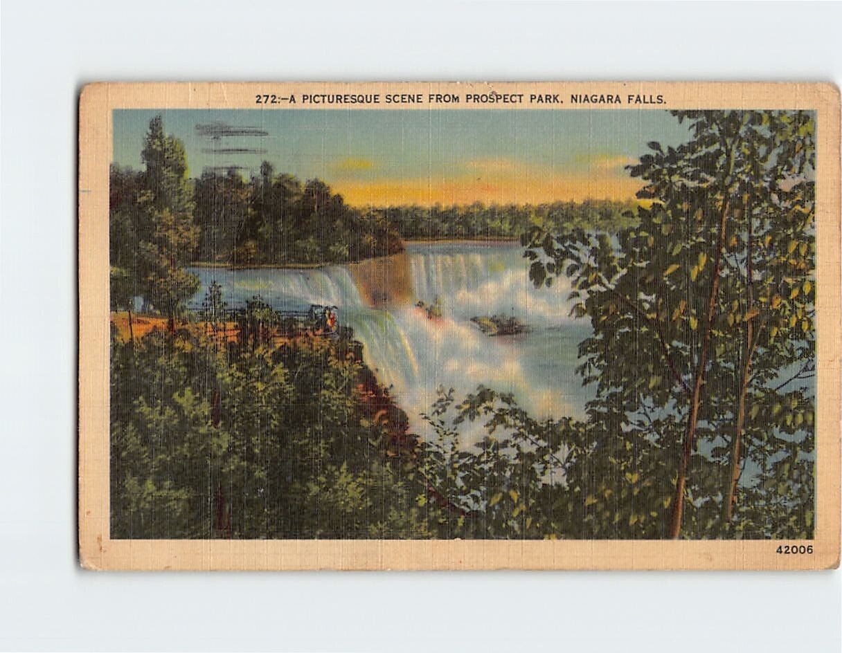Postcard Picturesque Scene from Prospect Park Niagara Falls North America
