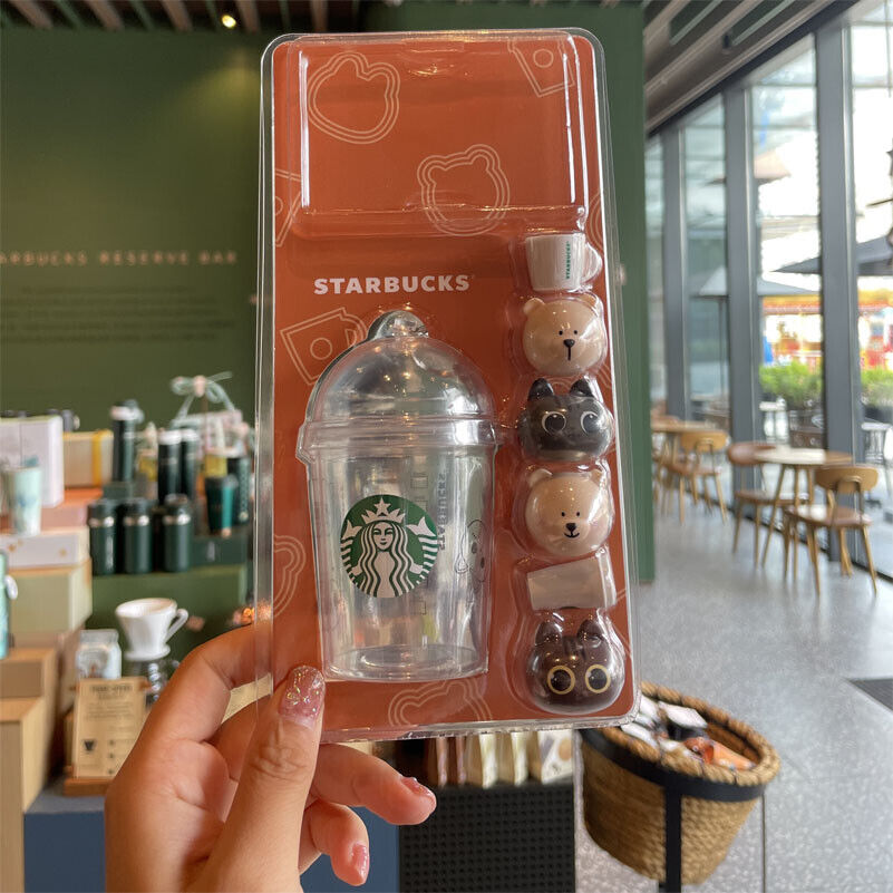 New 2022 Starbucks China Random Cute Pet Head Ornament Bag Decorations Keychain