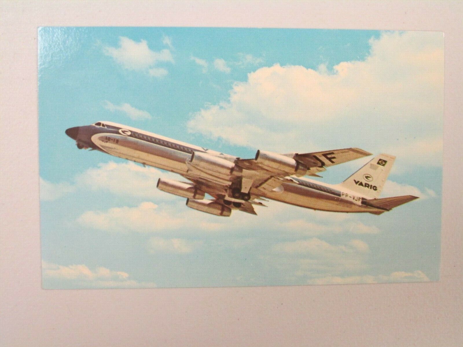 L247 Post Card Airplane Aviation Varig-Viacao Aerea Rio-Grandense Convair 990-a
