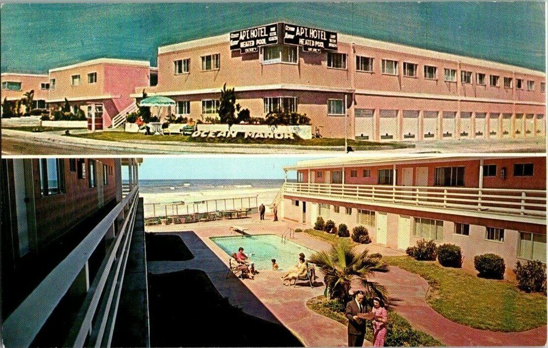 1960'S. OCEAN MANOR APT. HOTEL. SAN DIEGO, CA. POSTCARD TM11
