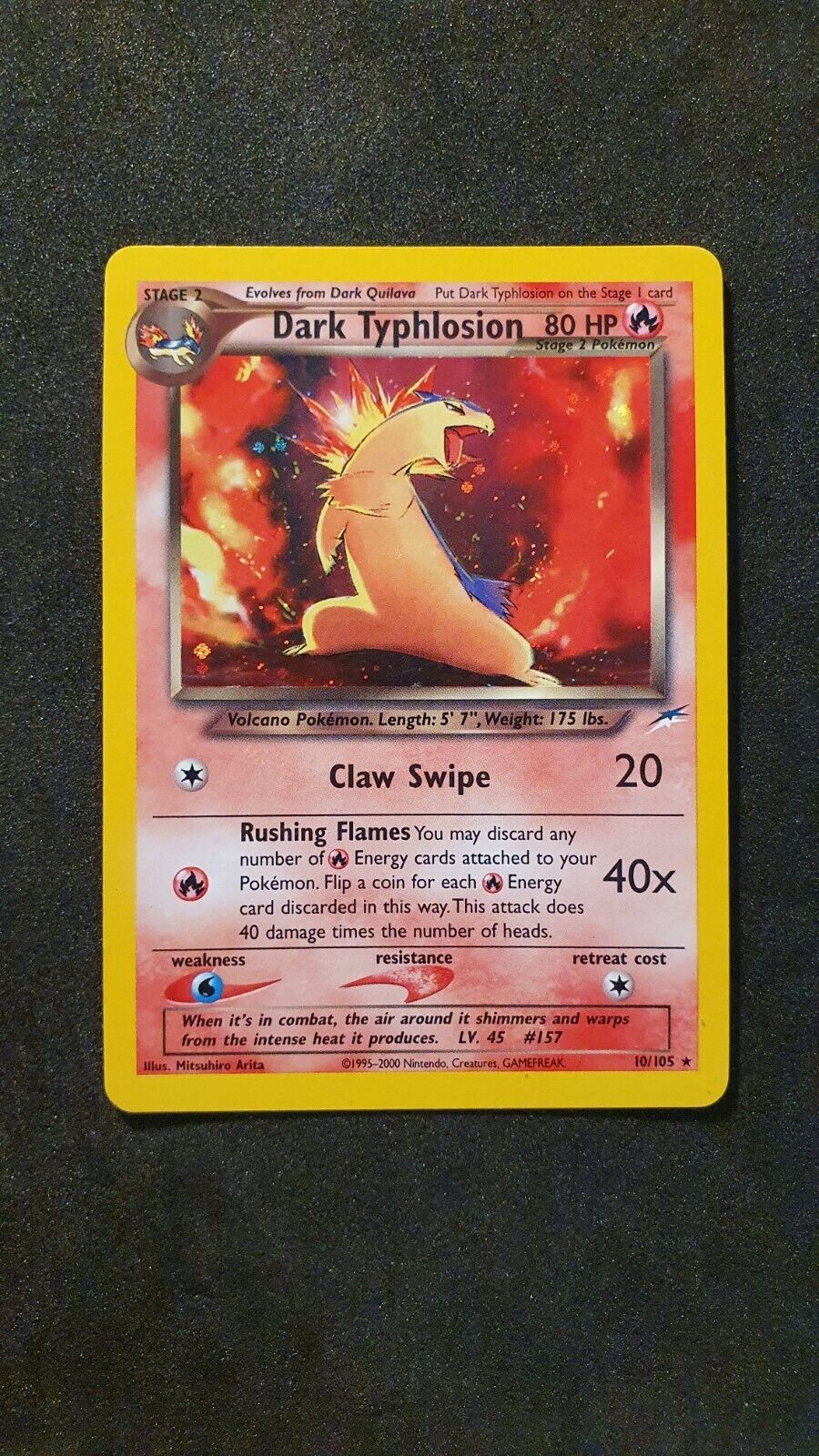 Dark Typhlosion Holo ENG 10/105 Neo Destiny Near Mint / Mint Pokémon Card