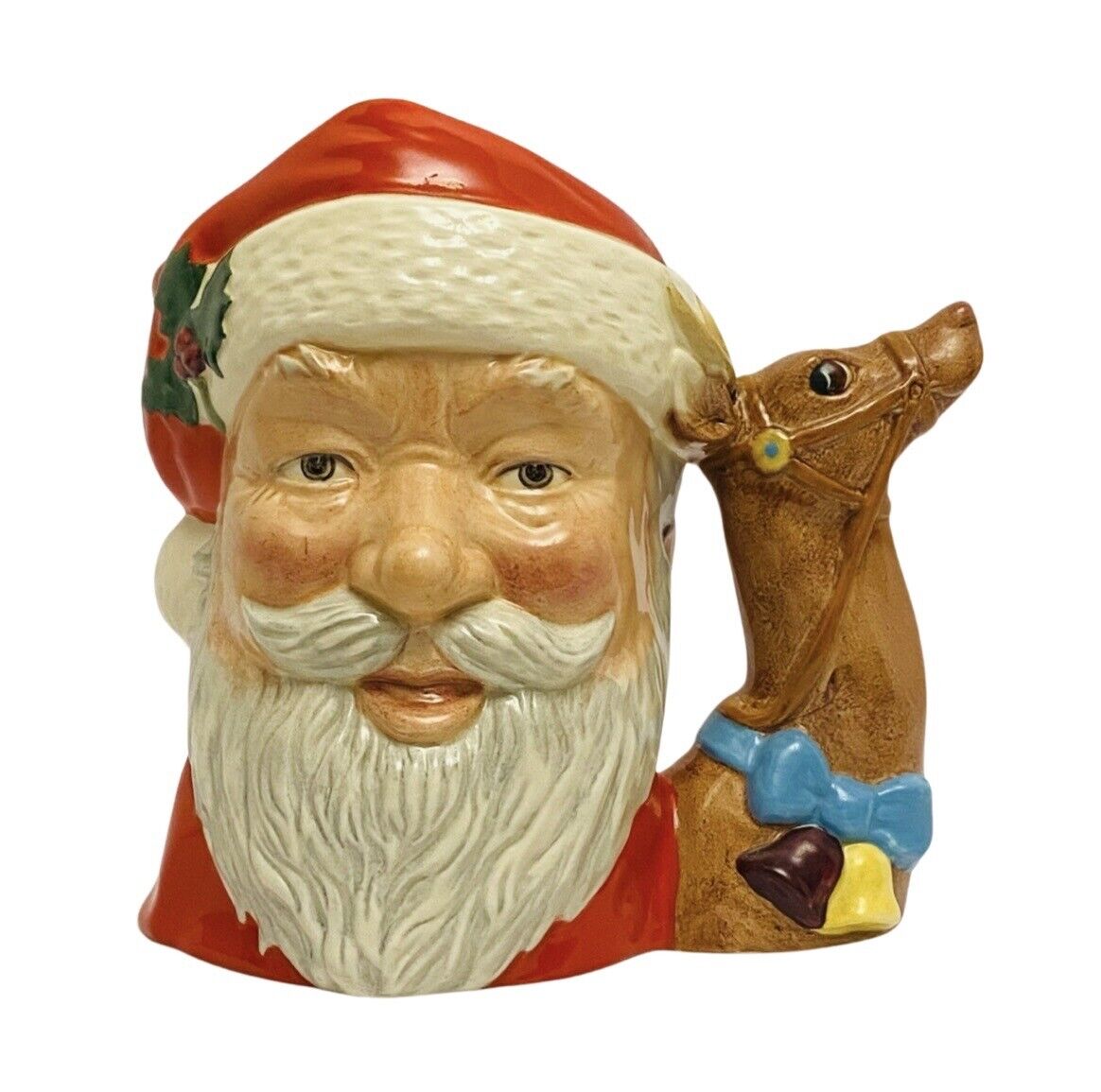 Vintage Royal Doulton Santa Claus Mug w/ Reindeer Handle D6675 Retired