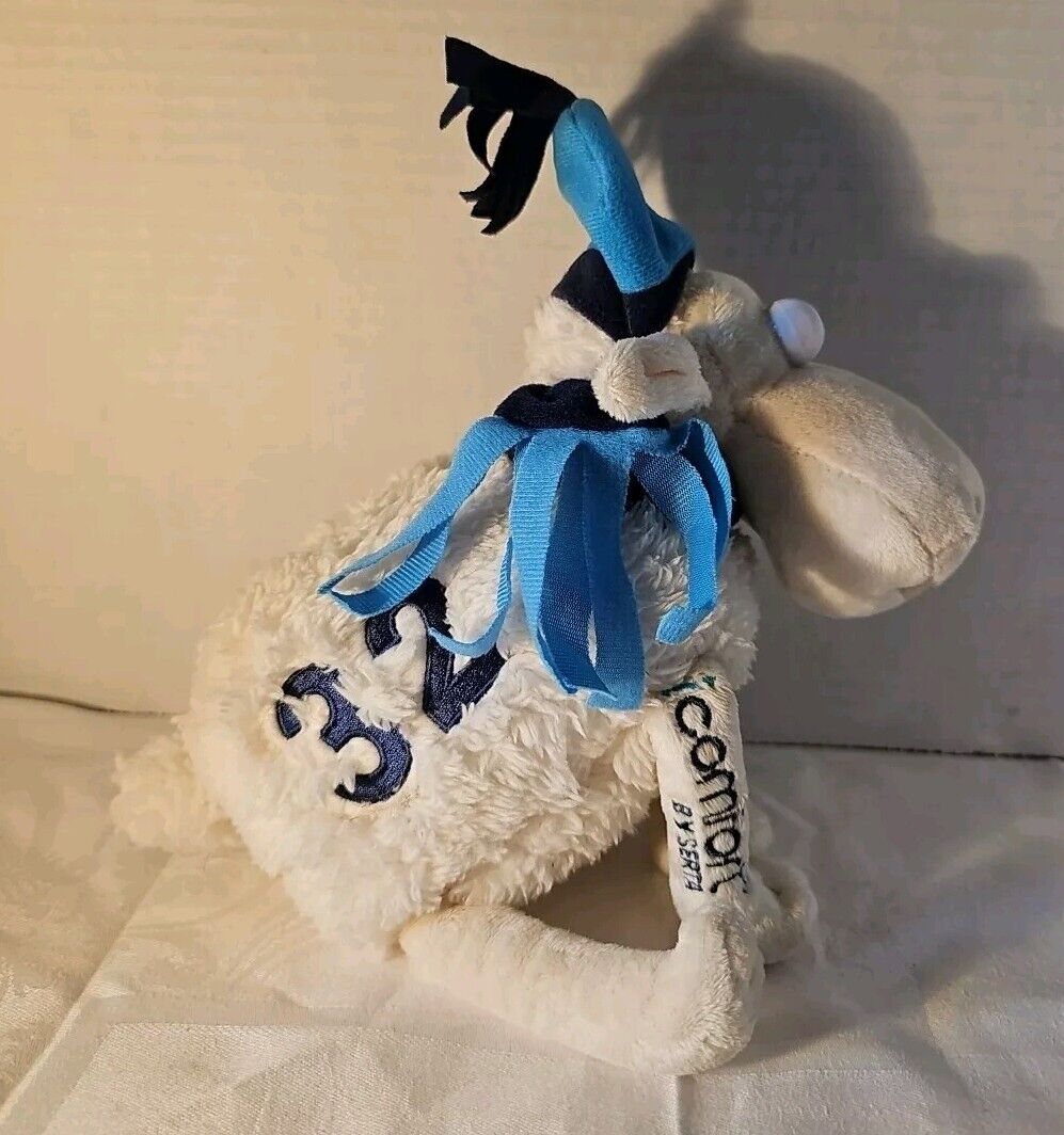 Comfort by SERTA - Counting Sheep #32 Plush Stuffed Animal with Blue Hat & Scarf