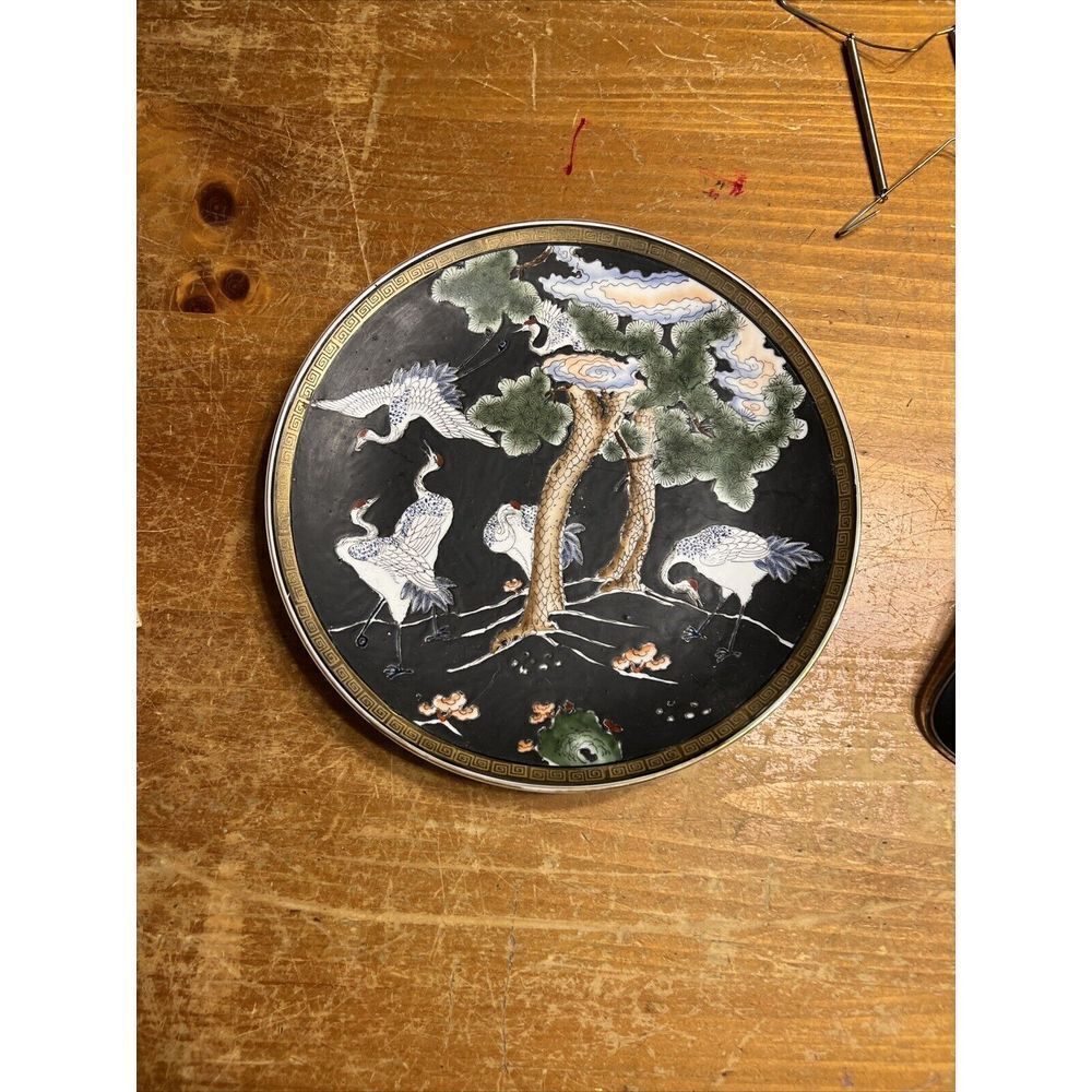 Hand Painted Chinese Export Plate Made In Macau 10\